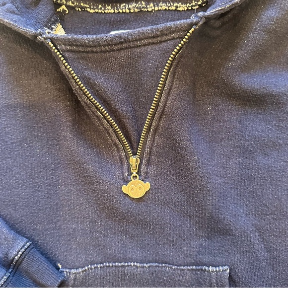 Boys Appaman Distressed Quarter Zip Sweatshirt - Picture 4 of 7